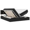 vidaXL LED-Speicherbett mit Matratze Schwarz 180 x 200 cm Stoff