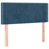 vidaXL Boxspringbett mit Matratze & LED Dunkelblau 80x200 cm Samt