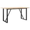 vidaXL Esstisch O-Gestell 160x80x75,5 cm Massivholz Kiefer & Stahl