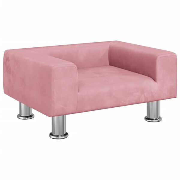 vidaXL Kindersofa Rosa 50x40x26,5 cm Samt