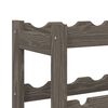 vidaXL Weinregal f&uuml;r 30 Flaschen Grau Massivholz Kiefer