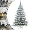vidaXL K&uuml;nstlicher klappbarer Weihnachtsbaum Wei&szlig; 180 cm PE und PVC