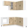 vidaXL K&uuml;cheneinheit PORTO 8 pcs Sonoma-Eiche Holzwerkstoff