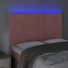 vidaXL LED Kopfteil Rosa 144x5x118/128 cm Samt