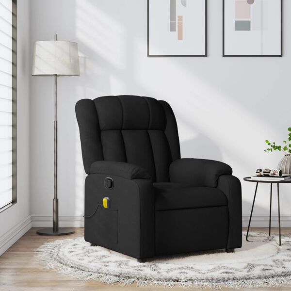 vidaXL Massage-Relaxsessel, schwarzer Stoff