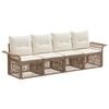 vidaXL Gartensofa-set 4 stk. Beige Poly-Rattan