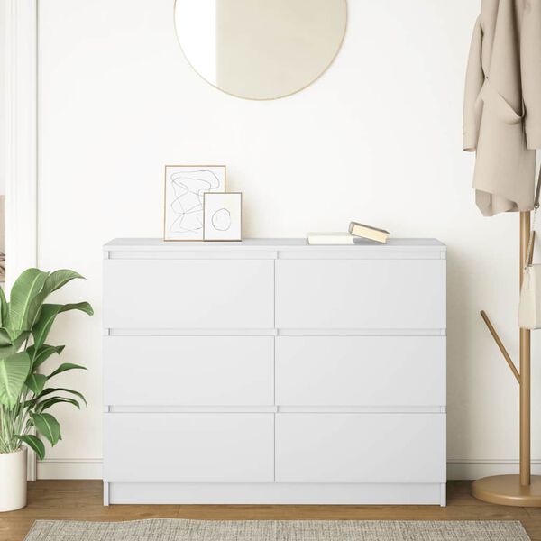 vidaXL Sideboard Wei&szlig; 100x35x76 cm Holzwerkstoff