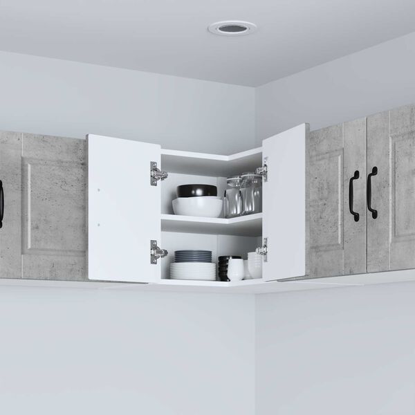 vidaXL K&uuml;chenschrank mit T&uuml;r Beton Grau 57 x 57 x 40 cm Holzwerkstoff