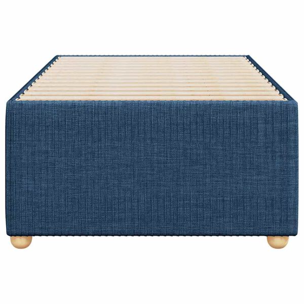 vidaXL Bettgestell ohne Matratze Blau 90x200 cm Stoff