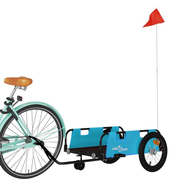 vidaXL Fahrradanh&auml;nger Blau Oxford-Gewebe und Eisen