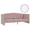 vidaXL Tagesbett mit Matratze USB Rosa Samt 90x200 cm