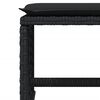 vidaXL 9-tlg. Garten-Essgruppe mit Kissen Schwarz Poly Rattan