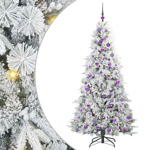 vidaXL K&uuml;nstlicher klappbarer Weihnachtsbaum Wei&szlig; 180 cm PE und PVC