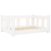 vidaXL Hundebett Wei&szlig; 65,5x50,5x28 cm Massivholz Kiefer