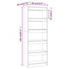vidaXL B&uuml;cherregal/Raumteiler R&auml;uchereiche 60x30x135 cm Holzwerkstoff