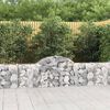 vidaXL Gabionen mit Hochbogen 50 Stk. 200x30x60/80 cm Verzinktes Eisen