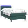 vidaXL Boxspringbett mit Matratze Dunkelgr&uuml;n 80x210 cm Samt