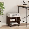 vidaXL Druckerst&auml;nder mit Rollen Braun Eichen-Optik 41x32x34,5 cm