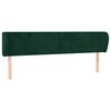 vidaXL Kopfteil mit Ohren Dunkelgr&uuml;n 163x23x78/88 cm Samt