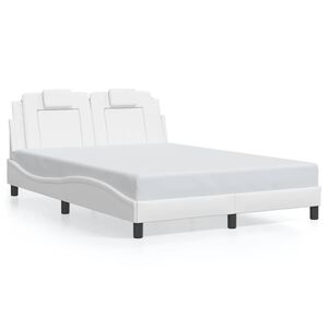 vidaXL Bettgestell "Viana" ohne Matratze Wei&szlig; 140x190 cm Kunstleder