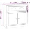 vidaXL Sideboards 2 Stk. Grau Sonoma Holzwerkstoff