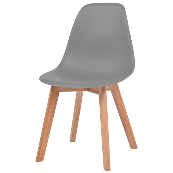 vidaXL Esszimmerst&uuml;hle 6 Stk. Grau Kunststoff
