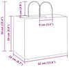 vidaXL Papiertragetaschen 250 Stk. mit Henkeln Schwarz 32x22x24 cm