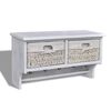 vidaXL Wandregal Wei&szlig; 60x23,5x33 cm Paulownia Holz