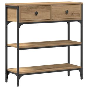 vidaXL Konsolentisch Artisan-Eiche 72,5 x 25 x 75 cm Holzwerkstoff