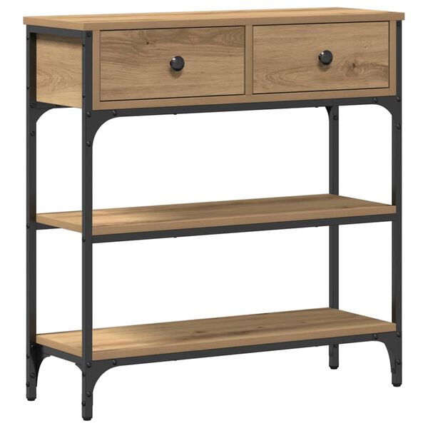 vidaXL Konsolentisch Artisan-Eiche 72,5 x 25 x 75 cm Holzwerkstoff
