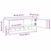 vidaXL Wandmontierter nachttisch Schwarz Eichen-Optik 80 x 20 x 30 cm