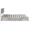 vidaXL Aufbewahrungsbett Beton Grau 200 x 200 cm Holzwerkstoff
