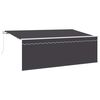 vidaXL Markise mit Blende Anthrazit 350 x 200 x 120 cm