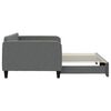 vidaXL Tagesbett Ausziehbar Dunkelgrau 100x200 cm Stoff