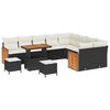 vidaXL Gartensofa-set 13 Stk. 9-Sitzanzahl Schwarz und Creme