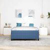 vidaXL Bettrahmen mit Matratze Blau 140 x 200 cm Stoff