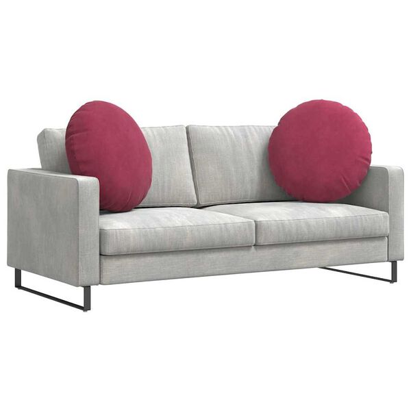 vidaXL Sitzkissen 2 pcs Weinrot &Oslash; 80 x 29 cm Samt