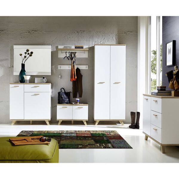 Germania Schuhschrank Oslo 76&times;35&times;51,5 cm Sonoma-Eiche und Wei&szlig;