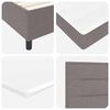 vidaXL Boxspringbett mit Matratze Taupe 140 x 190 cm Stoff
