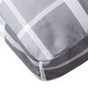 vidaXL Palettenkissen Grau Karomuster 70x70x12 cm Stoff