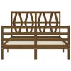 vidaXL Massivholzbett mit Kopfteil Honigbraun 140x190 cm