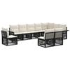 vidaXL Gartensofa-set 10 stk. 10-Sitzer Schwarz Poly-Rattan