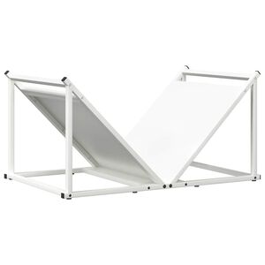 vidaXL Brennholzregal Wei&szlig; 70x43x34,5 cm Kaltgewalzter Stahl