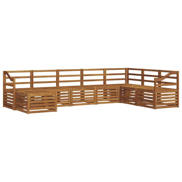 vidaXL Sofagarnituren 8 pcs Natur Massivholz Akazie
