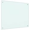 vidaXL K&uuml;chenr&uuml;ckw&auml;nde 2 Stk. Wei&szlig; 70x60 cm Hartglas