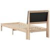 vidaXL Bettgestell Braun und Taupe 80 x 200 cm Massivholz Kiefer