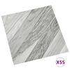 vidaXL PVC-Fliesen Selbstklebend 55 Stk. 5,11 m² Grau Gestreift