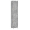 vidaXL Highboard Betongrau 34,5x34x180 cm Holzwerkstoff
