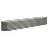 vidaXL Hochbeet Verzinkter Stahl 260x40x36 cm Grau