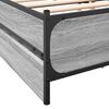 vidaXL Bettgestell mit Schubladen Grau Sonoma 135x190 cm Holzwerkstoff